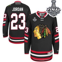 Michael Jordan Chicago Blackhawks Reebok Premier Black 2014 Stadium Series 2015 Stanley Cup Jersey