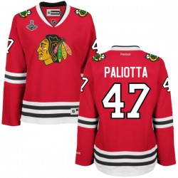 Women's Michael Paliotta Chicago Blackhawks Reebok Premier Red Home 2015 Stanley Cup Champions Jersey