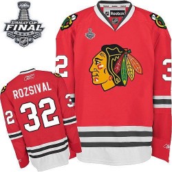 Michal Rozsival Chicago Blackhawks Reebok Authentic Red Home 2015 Stanley Cup Jersey