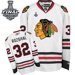 Michal Rozsival Chicago Blackhawks Reebok Authentic White Away 2015 Stanley Cup Jersey