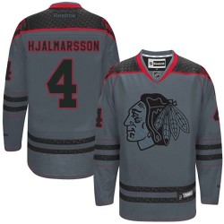 Niklas Hjalmarsson Chicago Blackhawks Reebok Authentic Charcoal Cross Check Fashion Jersey