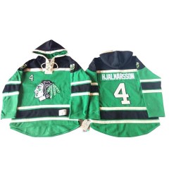 Niklas Hjalmarsson Chicago Blackhawks Authentic Green Old Time Hockey St. Patrick's Day McNary Lace Hoodie Jersey