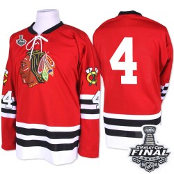 Niklas Hjalmarsson Chicago Blackhawks Mitchell and Ness Authentic Red 1960-61 Throwback 2015 Stanley Cup Jersey