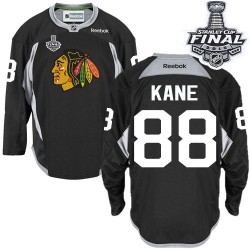 Patrick Kane Chicago Blackhawks Reebok Authentic Black Practice 2015 Stanley Cup Jersey