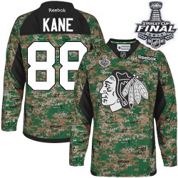 Patrick Kane Chicago Blackhawks Reebok Authentic Camo Veterans Day Practice 2015 Stanley Cup Jersey