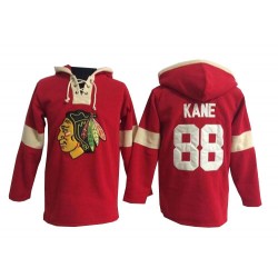 Patrick Kane Chicago Blackhawks Authentic Red Old Time Hockey Pullover Hoodie Jersey
