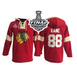 Patrick Kane Chicago Blackhawks Authentic Red Old Time Hockey Pullover Hoodie 2015 Stanley Cup Jersey