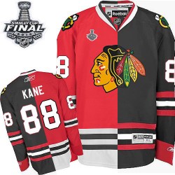 Patrick Kane Chicago Blackhawks Reebok Authentic Red/Black Split Fashion 2015 Stanley Cup Jersey