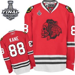 Patrick Kane Chicago Blackhawks Reebok Authentic Red Skull 2015 Stanley Cup Jersey