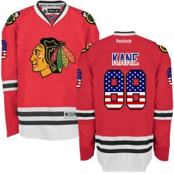 Patrick Kane Chicago Blackhawks Reebok Authentic Red USA Flag Fashion Jersey