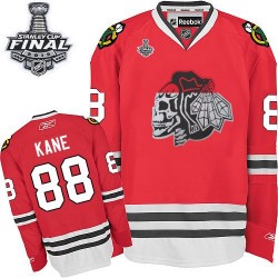Patrick Kane Chicago Blackhawks Reebok Authentic White Red Skull 2015 Stanley Cup Jersey