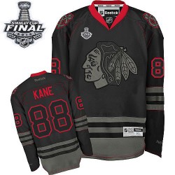 Patrick Kane Chicago Blackhawks Reebok Premier Black Ice 2015 Stanley Cup Jersey