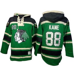 Patrick Kane Chicago Blackhawks Premier Green Old Time Hockey St. Patrick's Day McNary Lace Hoodie Jersey