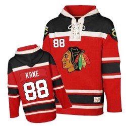 Patrick Kane Chicago Blackhawks Premier Red Old Time Hockey Sawyer Hooded Sweatshirt Jersey