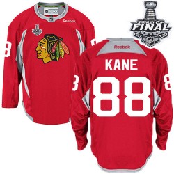 Patrick Kane Chicago Blackhawks Reebok Premier Red Practice 2015 Stanley Cup Jersey