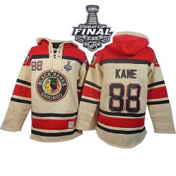 Patrick Kane Chicago Blackhawks Premier White Old Time Hockey Sawyer Hooded Sweatshirt 2015 Stanley Cup Jersey