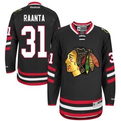 Antti Raanta Chicago Blackhawks Reebok Authentic Black 2014 Stadium Series Jersey
