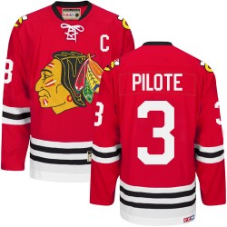 Pierre Pilote Chicago Blackhawks CCM Authentic Red New Throwback Jersey