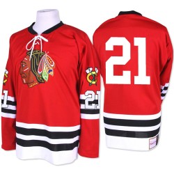 Stan Mikita Chicago Blackhawks Mitchell and Ness Authentic Red 1960-61 Throwback Jersey