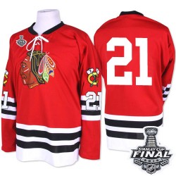 Stan Mikita Chicago Blackhawks Mitchell and Ness Authentic Red 1960-61 Throwback 2015 Stanley Cup Jersey