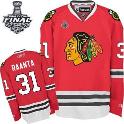 Antti Raanta Chicago Blackhawks Reebok Authentic Red Home 2015 Stanley Cup Jersey