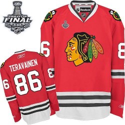 Teuvo Teravainen Chicago Blackhawks Reebok Authentic Red Home 2015 Stanley Cup Jersey
