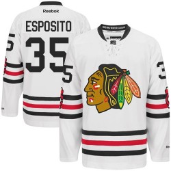 Tony Esposito Chicago Blackhawks Reebok Authentic White 2015 Winter Classic Jersey
