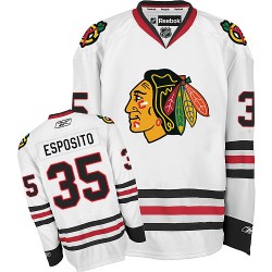 Tony Esposito Chicago Blackhawks Reebok Authentic White Away Jersey