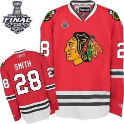 Ben Smith Chicago Blackhawks Reebok Authentic Red Home 2015 Stanley Cup Jersey