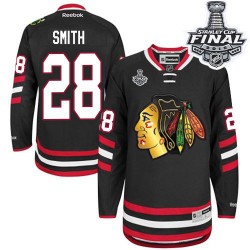 Ben Smith Chicago Blackhawks Reebok Premier Black 2014 Stadium Series 2015 Stanley Cup Jersey