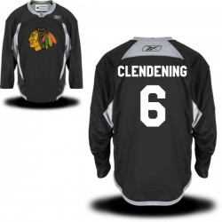 Adam Clendening Chicago Blackhawks Reebok Premier Black Practice Alternate Jersey