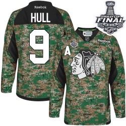 Bobby Hull Chicago Blackhawks Reebok Authentic Camo Veterans Day Practice 2015 Stanley Cup Jersey