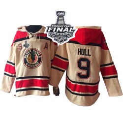 Bobby Hull Chicago Blackhawks Premier Cream Old Time Hockey Sawyer Hooded Sweatshirt 2015 Stanley Cup Jersey