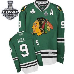 Bobby Hull Chicago Blackhawks Reebok Premier Green 2015 Stanley Cup Jersey