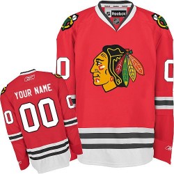 Reebok Chicago Blackhawks Men's Customized Authentic Red Home Jersey