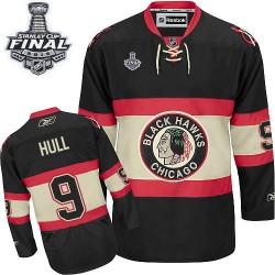 Youth Bobby Hull Chicago Blackhawks Reebok Authentic Black New Third 2015 Stanley Cup Jersey
