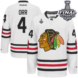 Bobby Orr Chicago Blackhawks Reebok Authentic White 2015 Winter Classic 2015 Stanley Cup Jersey