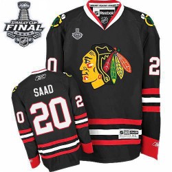 Brandon Saad Chicago Blackhawks Reebok Authentic Black Third 2015 Stanley Cup Jersey