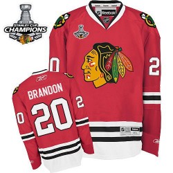 Brandon Saad Chicago Blackhawks Reebok Authentic Red 2013 Stanley Cup Champions Jersey