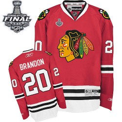 Brandon Saad Chicago Blackhawks Reebok Premier Red Home 2015 Stanley Cup Jersey