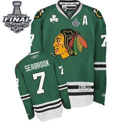 Brent Seabrook Chicago Blackhawks Reebok Authentic Green 2015 Stanley Cup Jersey