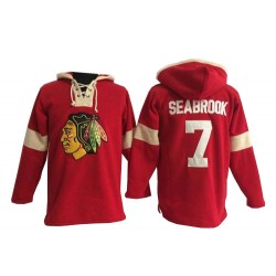 Brent Seabrook Chicago Blackhawks Authentic Red Old Time Hockey Pullover Hoodie Jersey