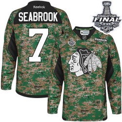 Brent Seabrook Chicago Blackhawks Reebok Authentic Camo Veterans Day Practice 2015 Stanley Cup Jersey