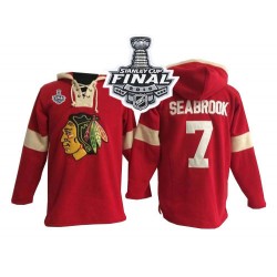 Brent Seabrook Chicago Blackhawks Authentic Red Old Time Hockey Pullover Hoodie 2015 Stanley Cup Jersey