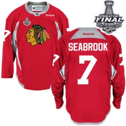 Brent Seabrook Chicago Blackhawks Reebok Authentic Red Practice 2015 Stanley Cup Jersey
