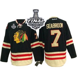Brent Seabrook Chicago Blackhawks Reebok Premier Black 2015 Winter Classic 2015 Stanley Cup Jersey