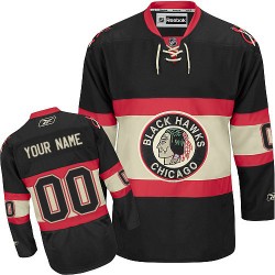 Reebok Chicago Blackhawks Men's Customized Premier Black New Third Jersey