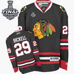 Bryan Bickell Chicago Blackhawks Reebok Authentic Black Third 2015 Stanley Cup Jersey
