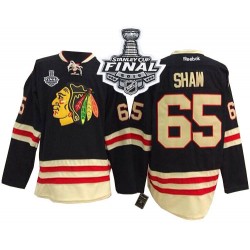 Andrew Shaw Chicago Blackhawks Reebok Authentic Black 2015 Winter Classic 2015 Stanley Cup Jersey