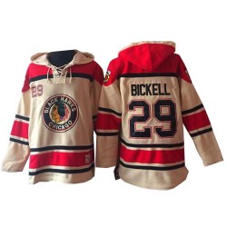 Bryan Bickell Chicago Blackhawks Authentic Cream Old Time Hockey Sawyer Hooded Sweatshirt Jersey